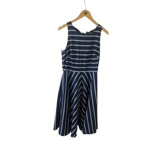 Eliza J Women's Stripe Fit & Flare Sleeveless Summer Dress - 10